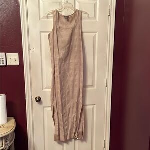 Elegant Tan Sleeveless Dress